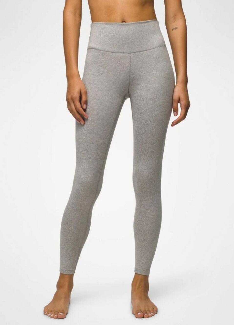 Prana Heavana 7/8 Legging Women's M Heather Grey Fitted Super Soft High Rise